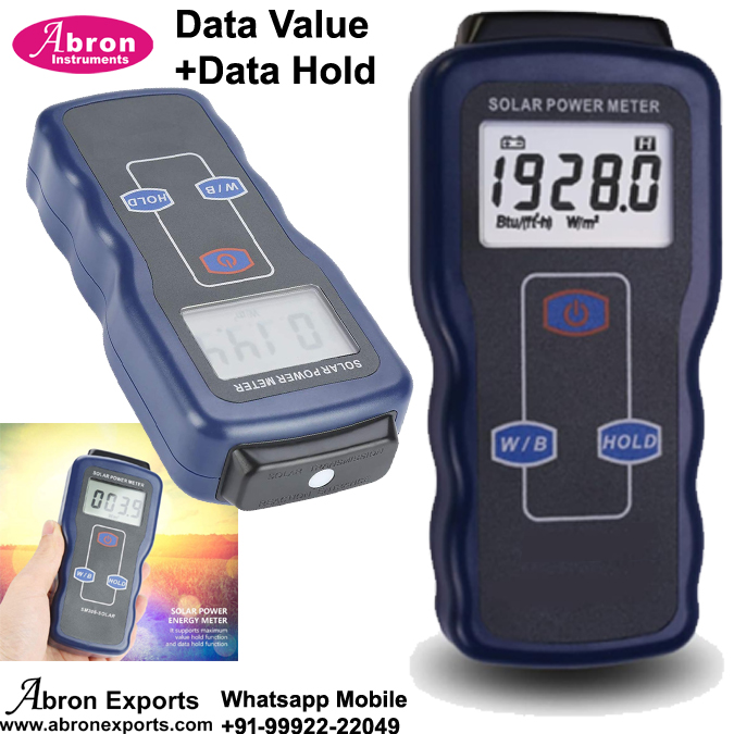 Solar Pyranometer Digital Solar Radiation Meter 340nm-1100nm Handheld Sun Light Radiation Measuring Testing Instrument, Solar Radiation Energy Insolation Tester Abron AM-315SEM 